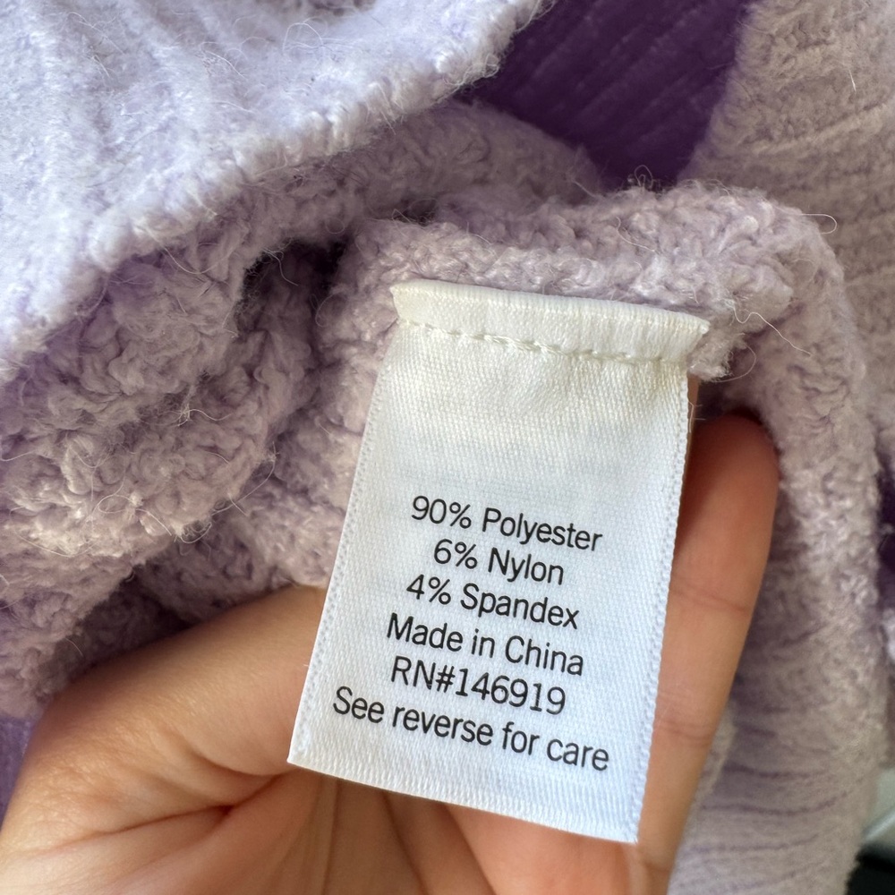 Nine West Lavender Oversized V-Neck Women's Sweater - Picture 4 of 4